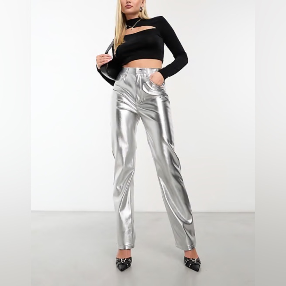 Ultra high rise leather pant